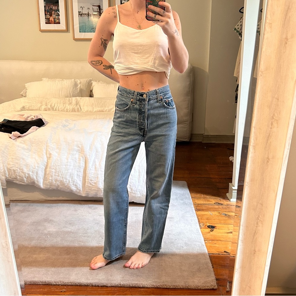 Levi ribcage straight jeans
